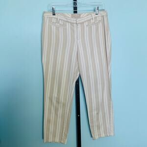 Banana Republic Factory Skinny Beige Stripe Martin Fit Pants Size 8P